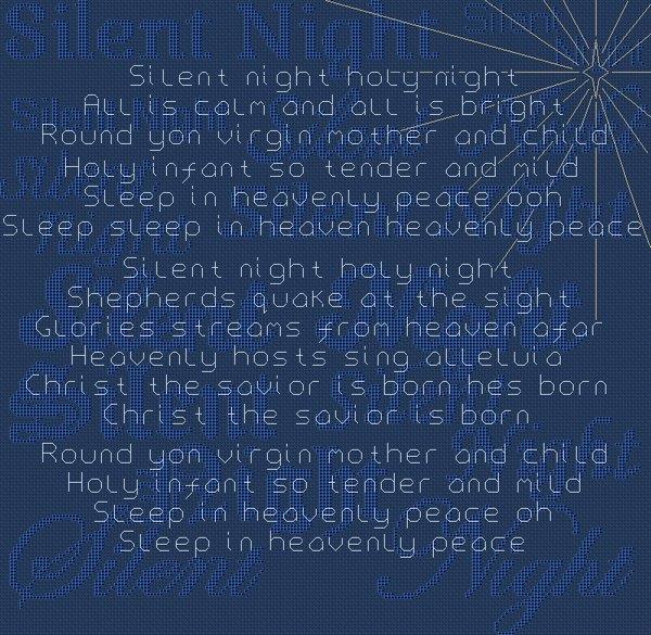 Silent Night - White Willow Stitching