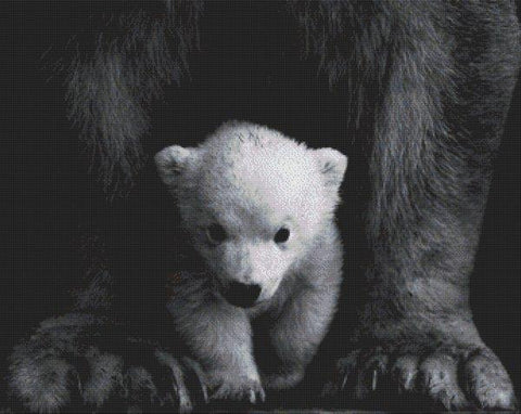 Polar Bear Cub - White Willow Stitching