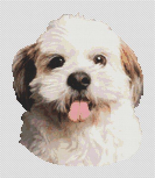 Moppy: Shih Tzu - White Willow Stitching