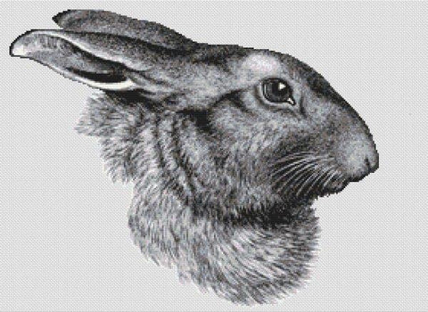 Rabbit Portrait - White Willow Stitching