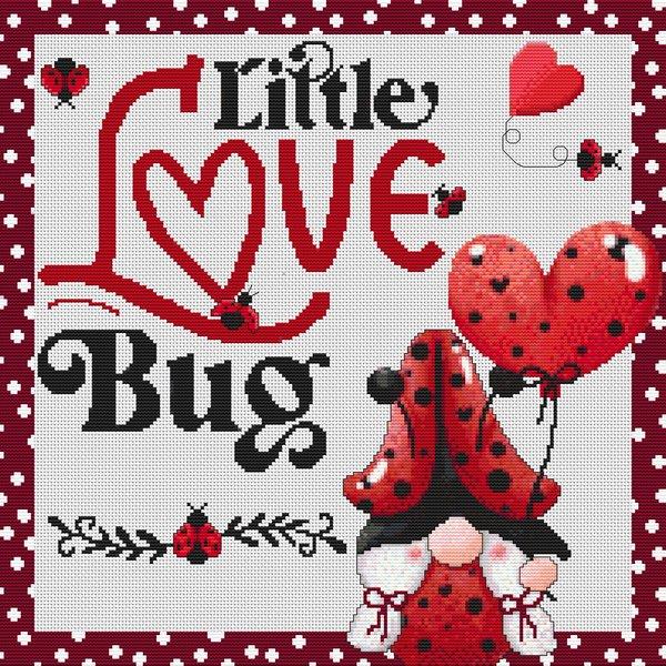 Love Bug Gnome - White Willow Stitching