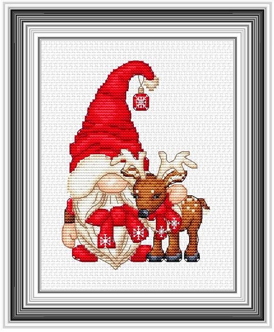Reindeer Christmas Gnome - Les Petites Croix De Lucie