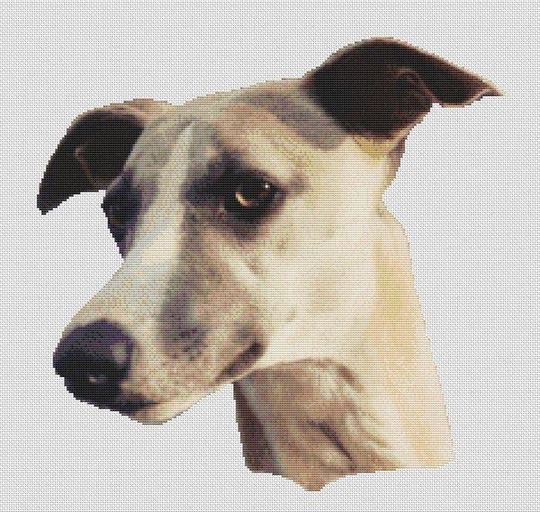 Fawn Greyhound - White Willow Stitching