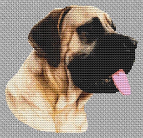 Fawn Great Dane - White Willow Stitching