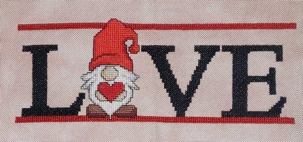 Love Gnome - White Willow Stitching