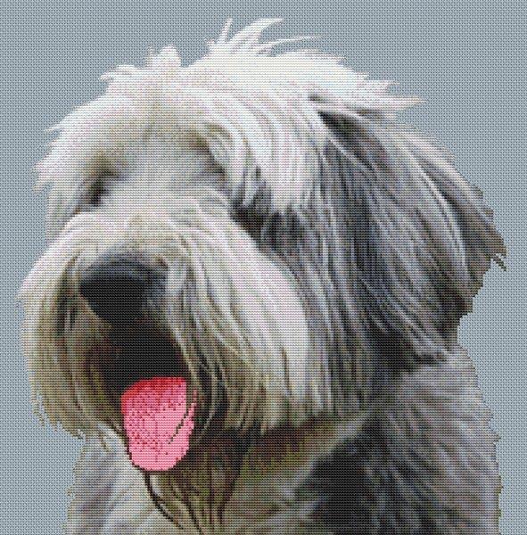 Old English Sheepdog - White Willow Stitching