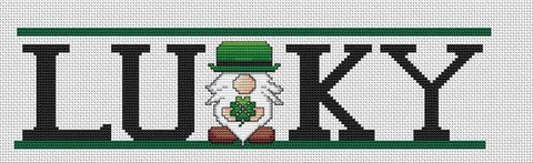 Lucky Gnome - White Willow Stitching