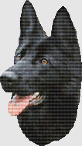 German Shepherd: Portrait (Black) - DogShoppe Designs