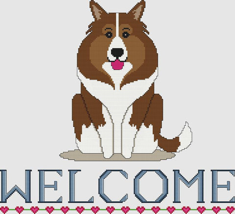 Shetland Sheepdog: Welcome (Sable) - DogShoppe Designs