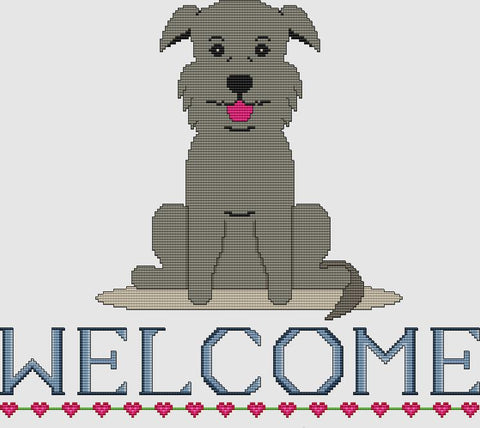 Irish Wolfhound: Welcome (Gray) - DogShoppe Designs
