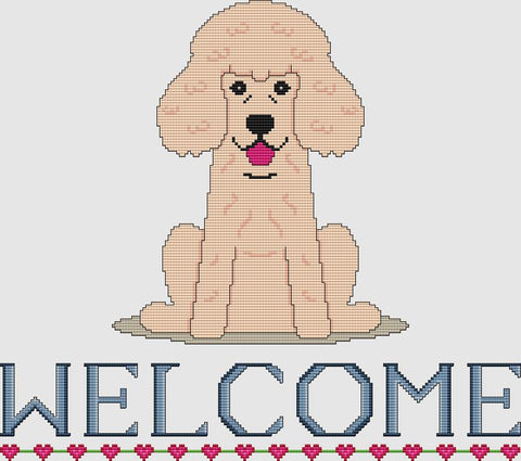 Poodle: Welcome (Apricot) - DogShoppe Designs