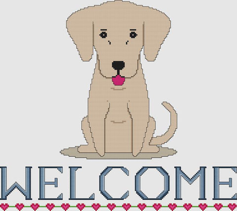 Labrador Retriever: Welcome (Yellow) - DogShoppe Designs