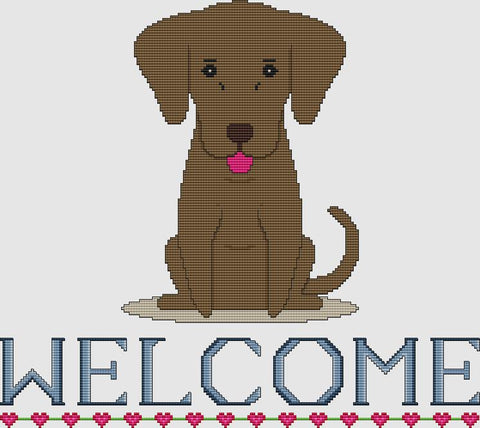 Labrador Retriever: Welcome (Chocolate) - DogShoppe Designs