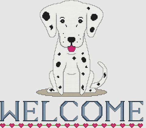 Dalmatian: Welcome II (Black) - DogShoppe Designs