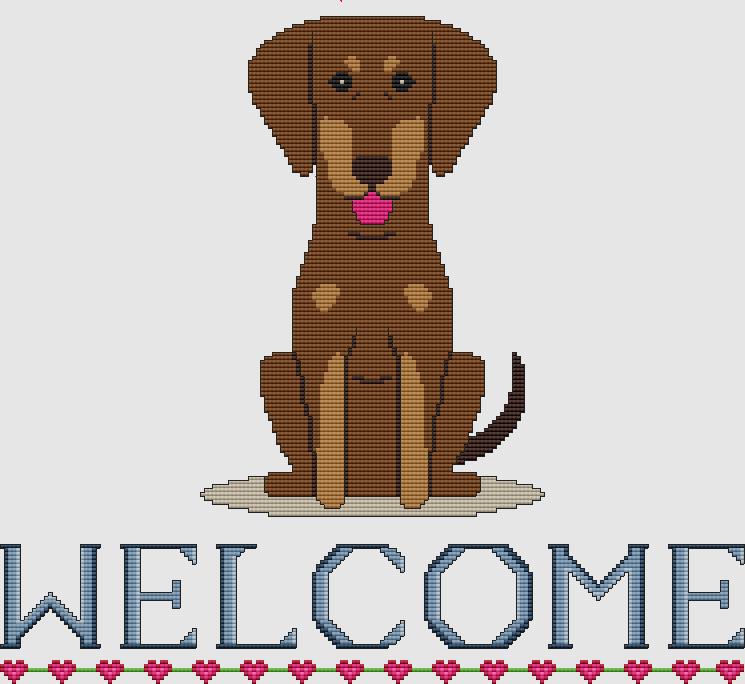 Doberman Pinscher: Welcome (Red) - DogShoppe Designs