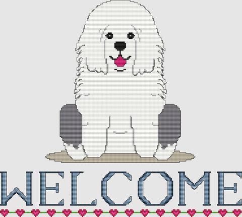 Old English Sheepdog: Welcome - DogShoppe Designs