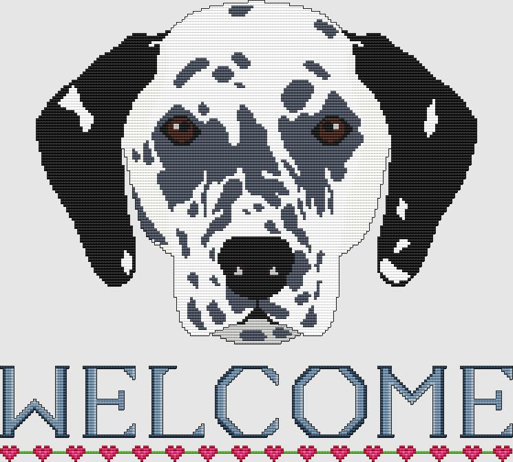 Dalmatian: Welcome (Black) - DogShoppe Designs