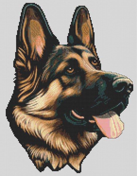 German Shepherd - White Willow Stitching