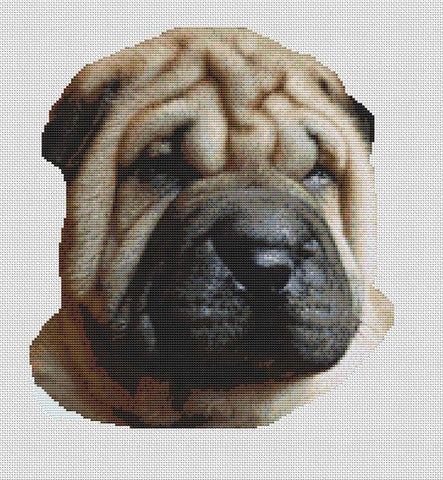 Fawn Shar Pei - White Willow Stitching