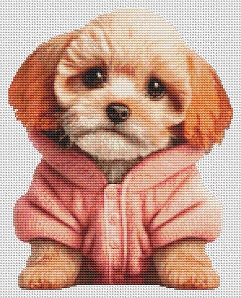 Apricot Poodle - White Willow Stitching