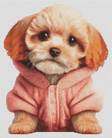 Apricot Poodle - White Willow Stitching