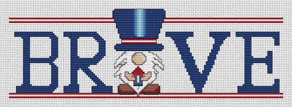 Brave Gnome: Independence Day - White Willow Stitching