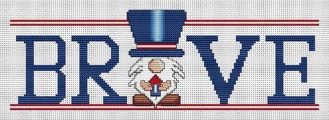 Brave Gnome: Independence Day - White Willow Stitching