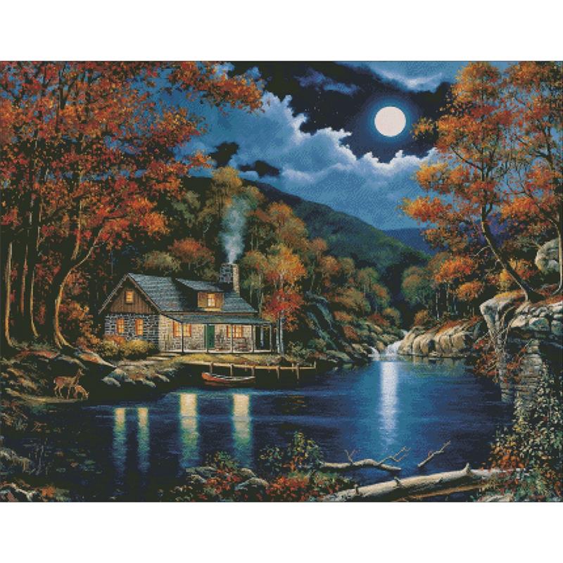 Cabin By The Lake - Charting Creations