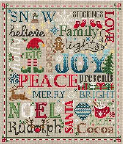 A Type of Christmas Sampler - Erin Elizabeth Designs