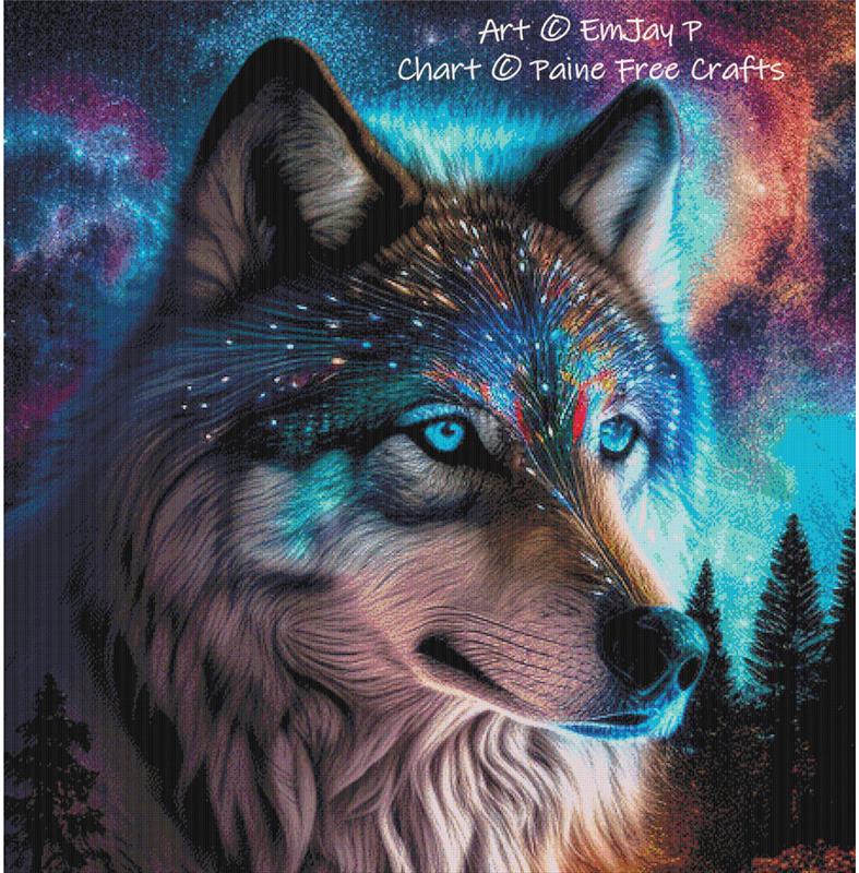 Cosmic Wolf - Paine Free Crafts