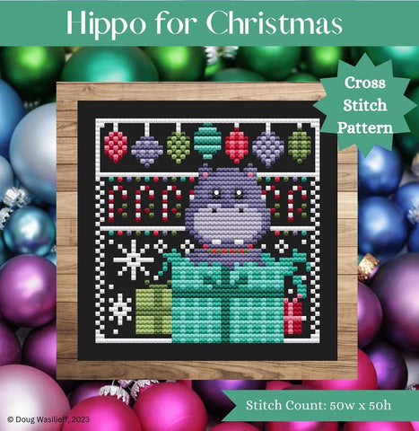 Hippo For Christmas (D) - Shannon Christine Designs