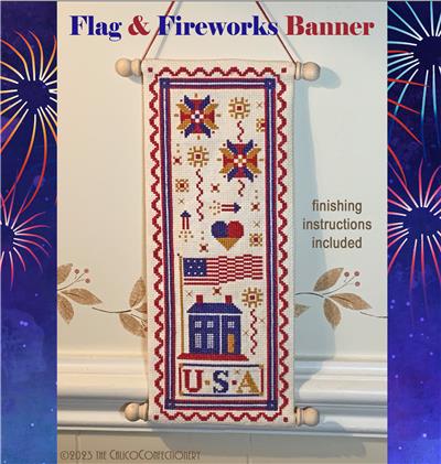 Flag & Fireworks Banner - Calico Confectionary