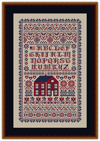 Red House Patriotic Sampler - Happiness Is  HeartMade