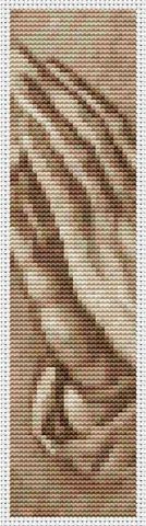 Praying Hands In Sepia Bookmark - Art of Stitch, The