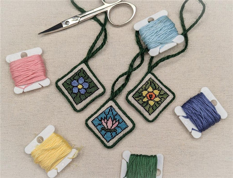 Stained Glass Flower Fobs - Keb Studio Creations
