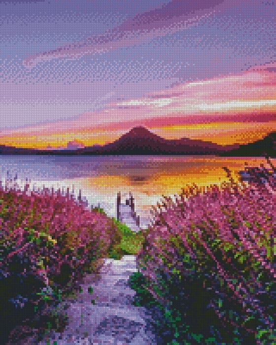 Lake Atitlan, Guatemala (Crop) - Artecy Cross Stitch