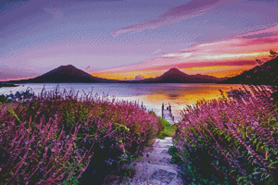 Lake Atitlan, Guatemala - Artecy Cross Stitch