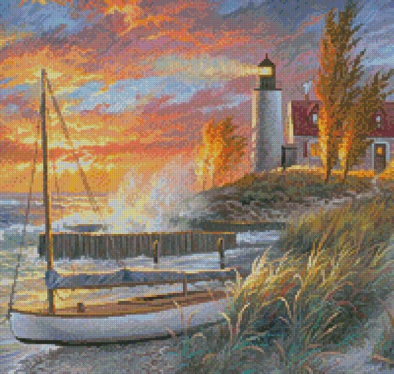 Point Betsie Lighthouse (Crop) - Artecy Cross Stitch