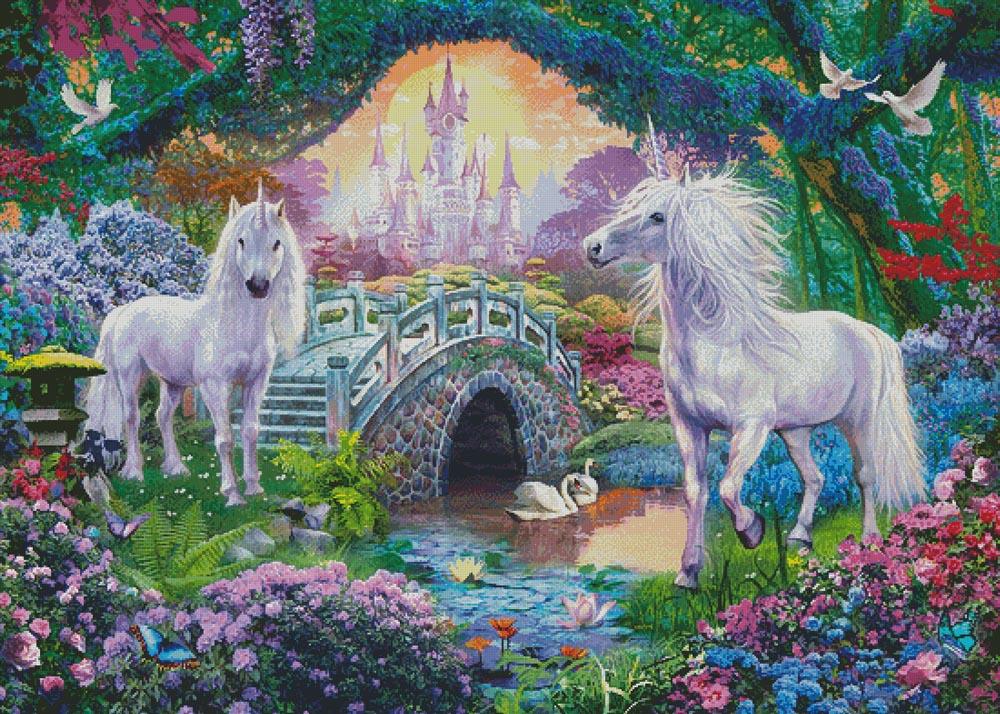 Magical Unicorn Kingdom (Large) - Artecy Cross Stitch