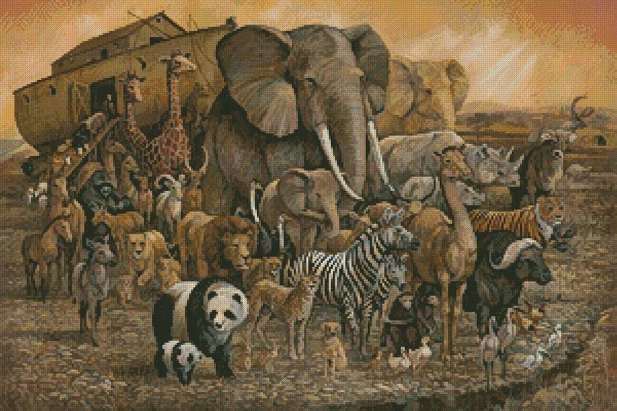 Noah's Ark Painting - Artecy Cross Stitch
