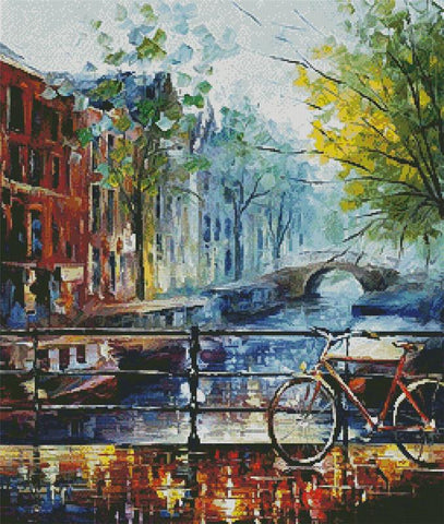 Bicycle In Amsterdam - Artecy Cross Stitch