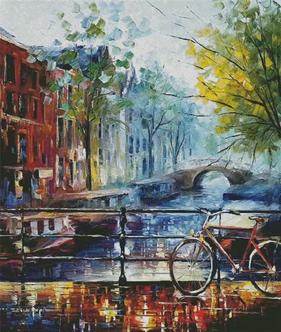 Bicycle In Amsterdam (Large) - Artecy Cross Stitch