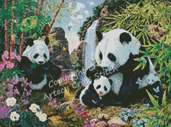 Mini Panda Valley - Artecy Cross Stitch