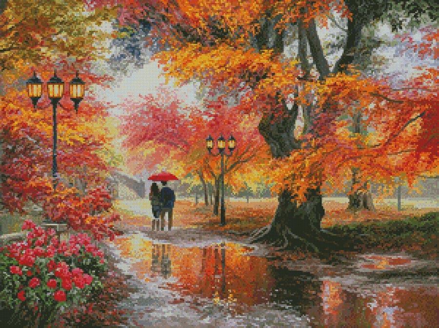 Walking In The Rain - Artecy Cross Stitch