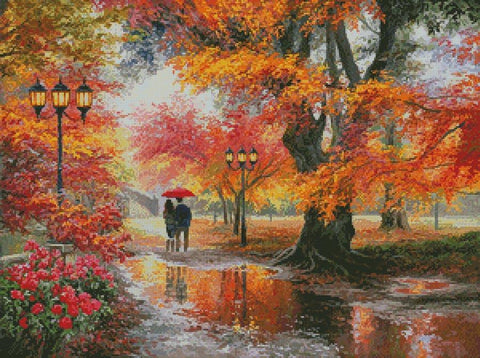 Walking In The Rain - Artecy Cross Stitch