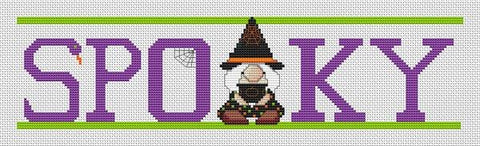 Spooky Gnome: Halloween - White Willow Stitching