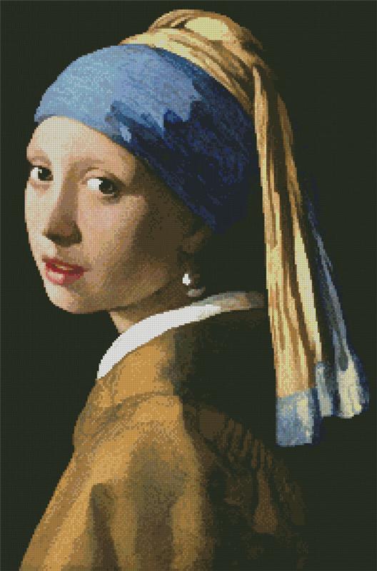 Girl With A Pearl Earring 2 - Artecy Cross Stitch