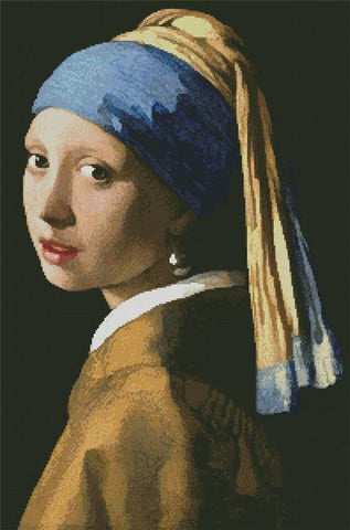 Girl With A Pearl Earring 2 - Artecy Cross Stitch