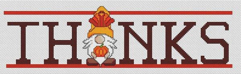 Thanks Gnome: Thanksgiving - White Willow Stitching