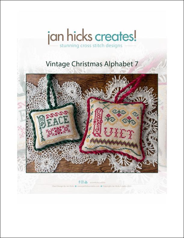 Vintage Christmas Alphabet 7 - Jan Hicks Creates